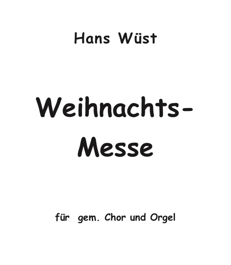Weihnachtsmesse - Orgelpartitur